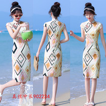 202 Spring and summer new retro Chinese cheongsam skirt of the Republic of China