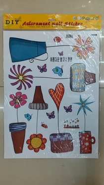 Manufacturers direct flat home decoration stickers decorative stickers leaf decorative painting