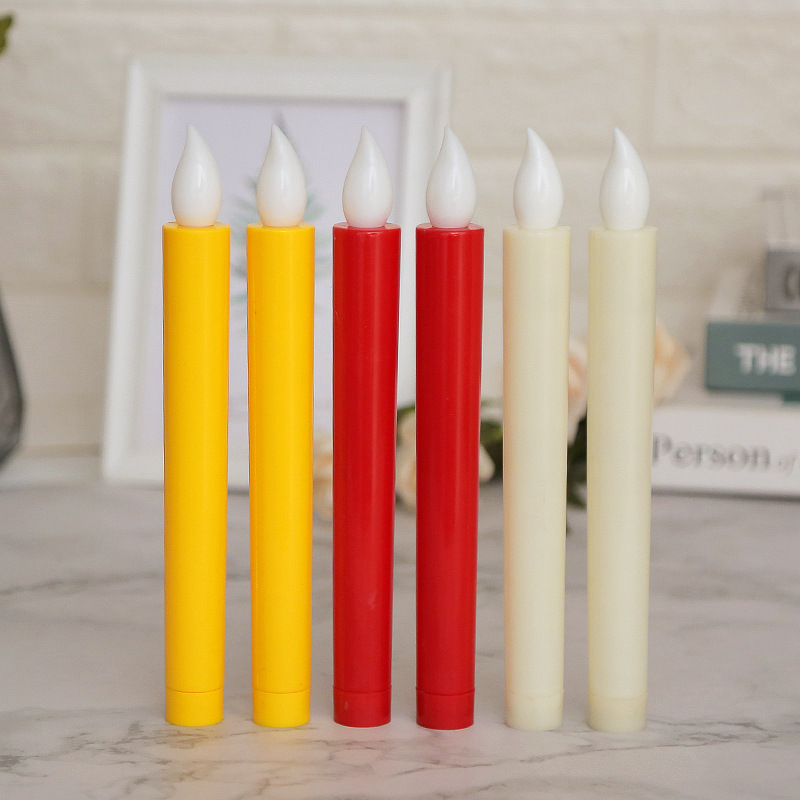 Factory direct sales of led flame head long pole electronic candle lamps, smokeless simulation candles, religious churches, wedding decorations Application Scenario