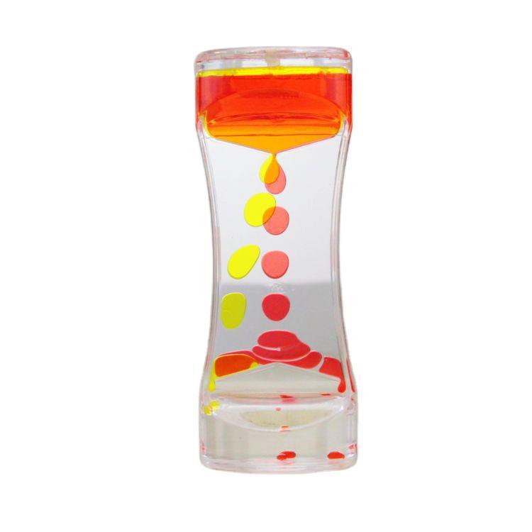 Acrylic plastic double-center oil drip hourglass windmill oil drip with rotating turbine timer liquid supply oil drain Item Picture