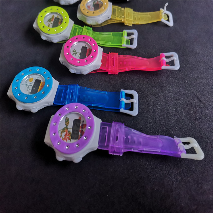 New children's cartoon round plastic electronic watches in the store, wechat business traffic diversion, transparent watches, factory direct sales Specification drawing