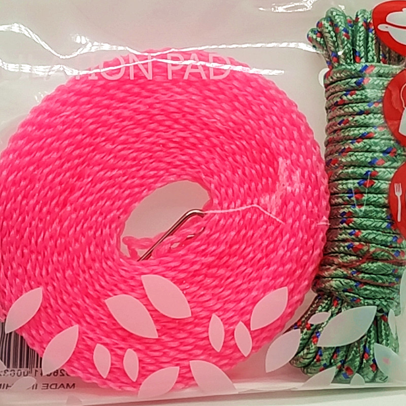 Sunshine Department Store bagged 5-meter anti-slip and windproof clothes drying rope, fence-style clothes drying rope, quilt drying rope, woven rope Specification image