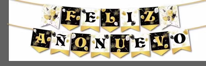 Happy birthday horizontal banner Birthday decoration party party props
