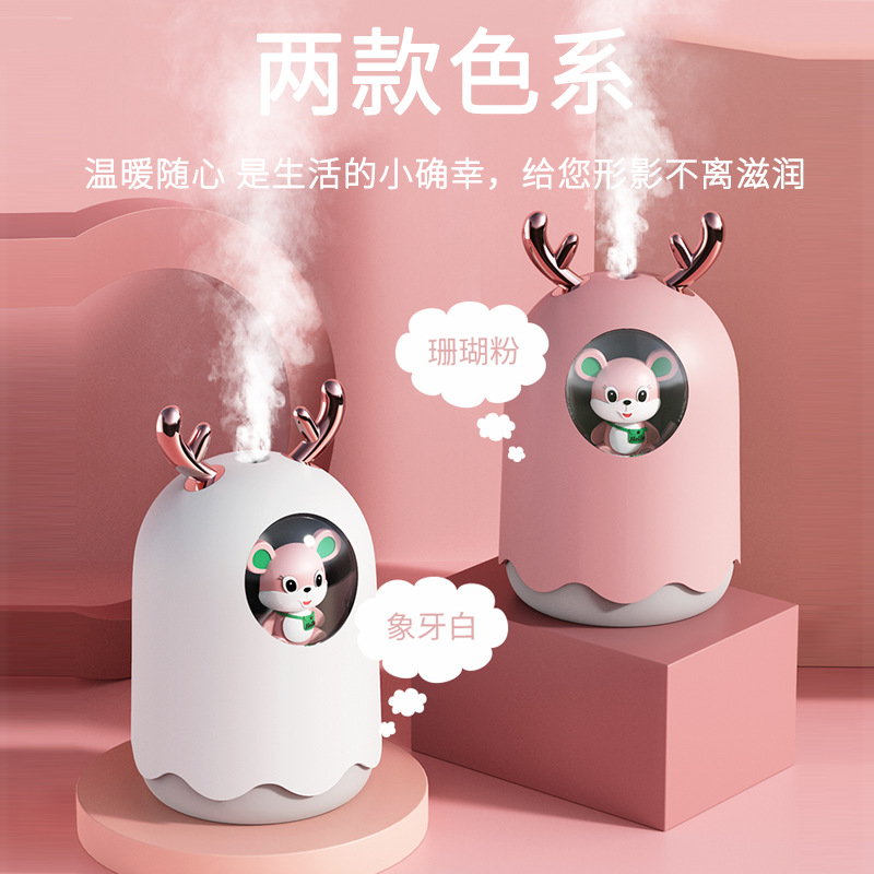 New 2022 Water Replenishing Device, Cute Pet Mini USB humidifier, Home Appliance, Adorable Car Aroma Diffuser, Desktop Compact full figure