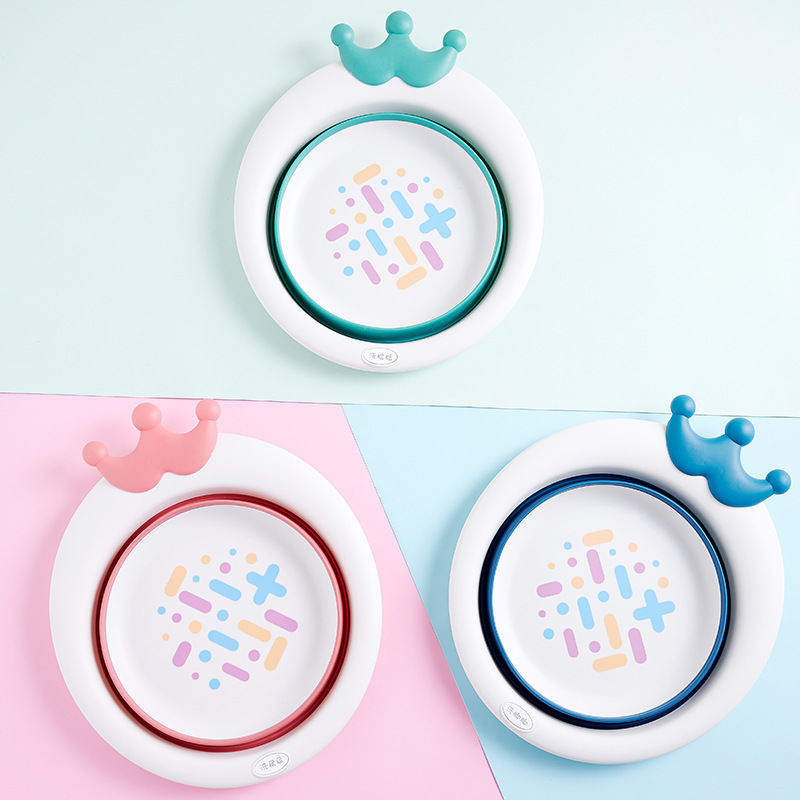 Newborn baby products, foldable washbasin for washing bottoms, cartoon household products for babies and children, cross-border special supply details Picture