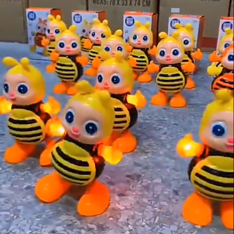 New electric music, light, dancing, little bee, dancing robot toys, street stall toys wholesale supply details Picture