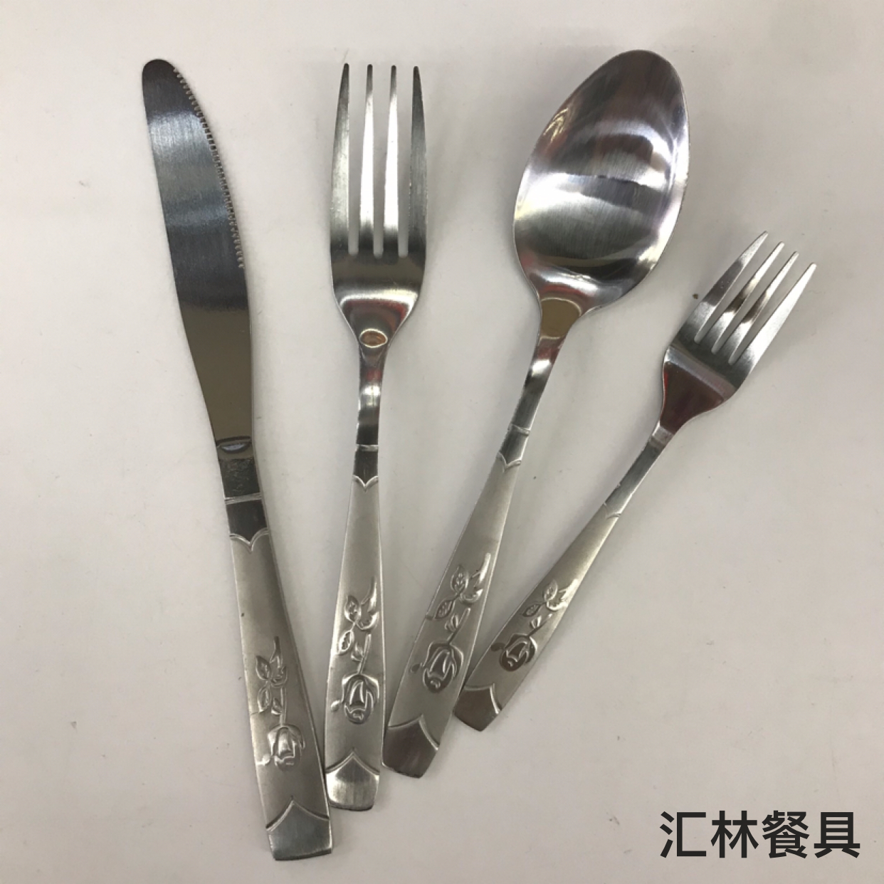 410 Stainless steel western tableware small head Sandblasted series K table knife, fork, spoon, tea fork, spoon