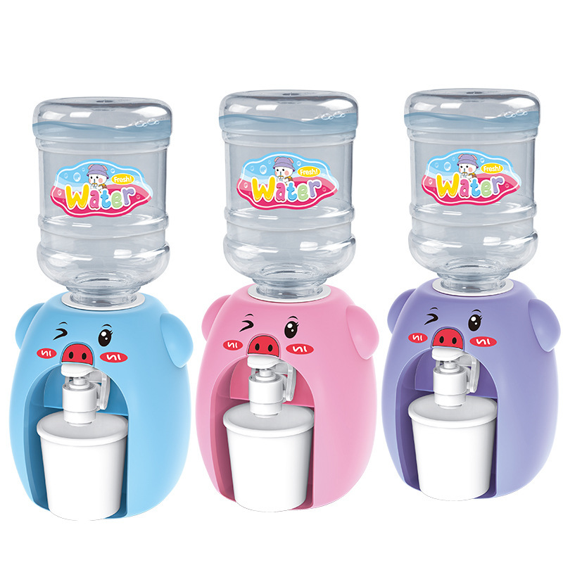New set of toy water dispenser, drink machine, play house, kitchen simulation, fun little pig, children's mini water dispenser Item Picture