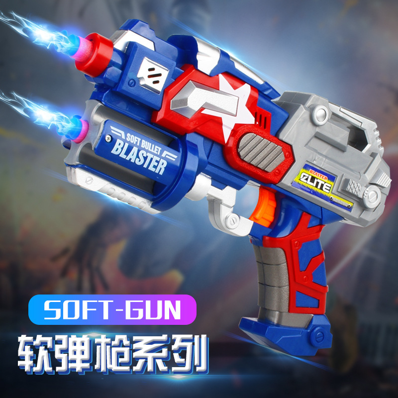 Children's soft bullet gun toy gun launcher, manual safety suction cup, shooting soft bullets, Amazon details Picture