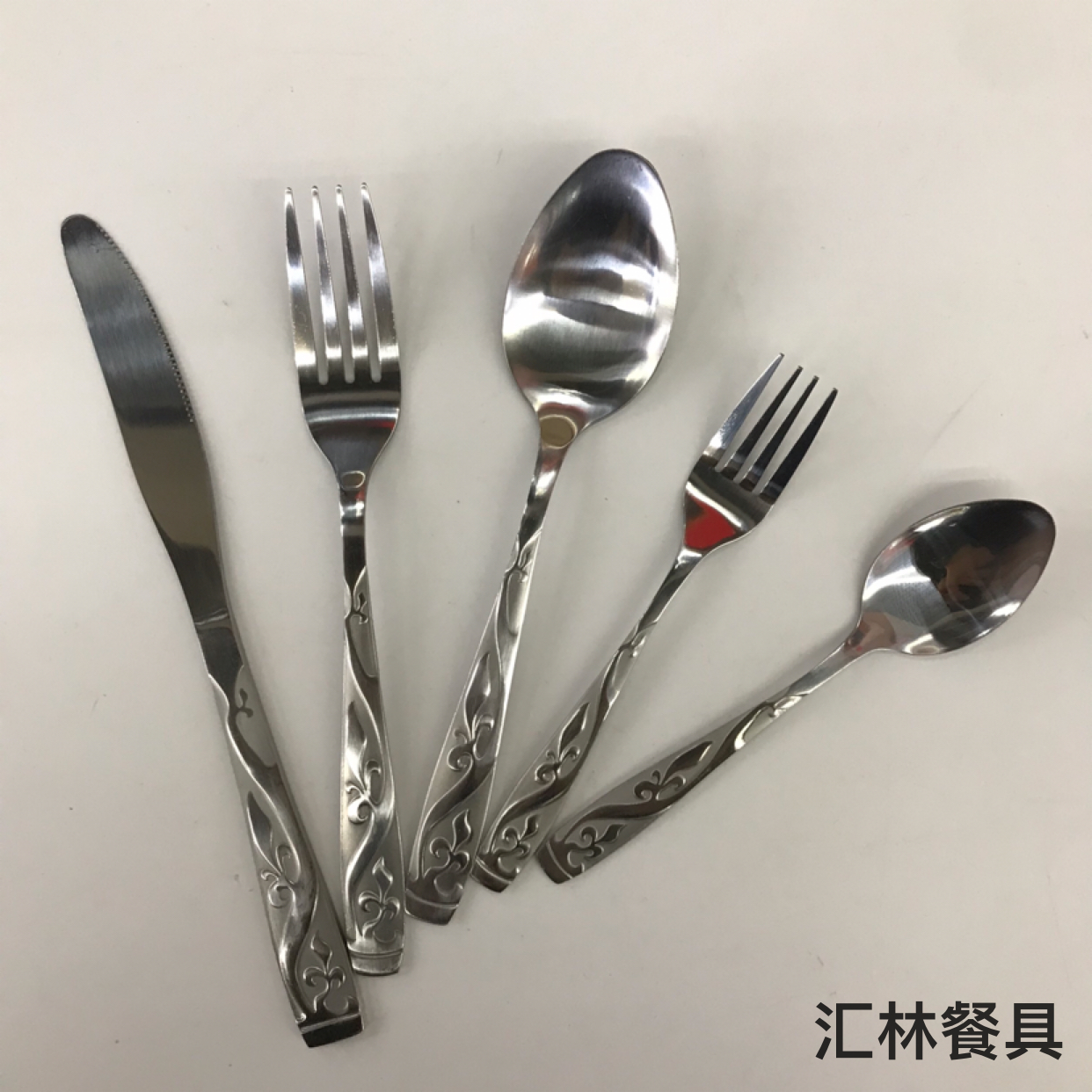 410 Stainless steel western tableware small head sandblasted series I table knife, fork, spoon, tea fork, spoon