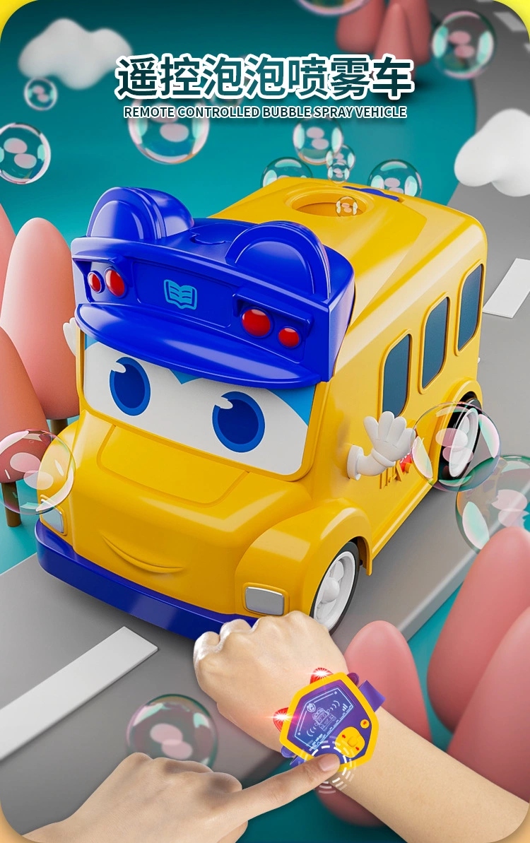 New best-selling products: Smoke bubble mechanical hand watch, remote control car, spray bubble toy car, children's boys and girls' toys Item Picture