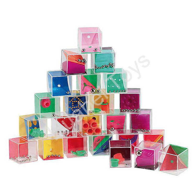 Educational DIY toy game box, 24-piece set of gravity balance beads, mini ball maze, Rubik's Cube game full figure