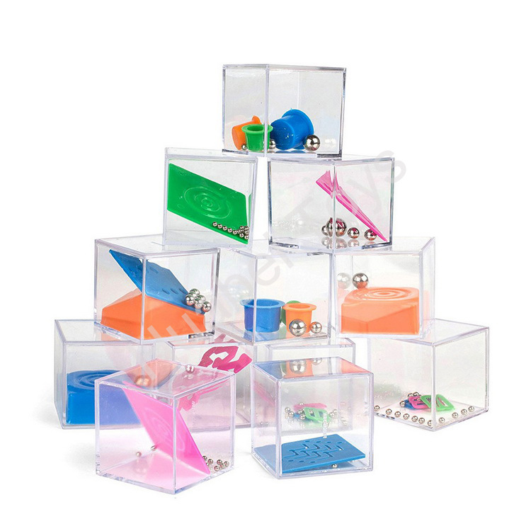Educational DIY toy game box, 24-piece set of gravity balance beads, mini ball maze, Rubik's Cube game details Picture