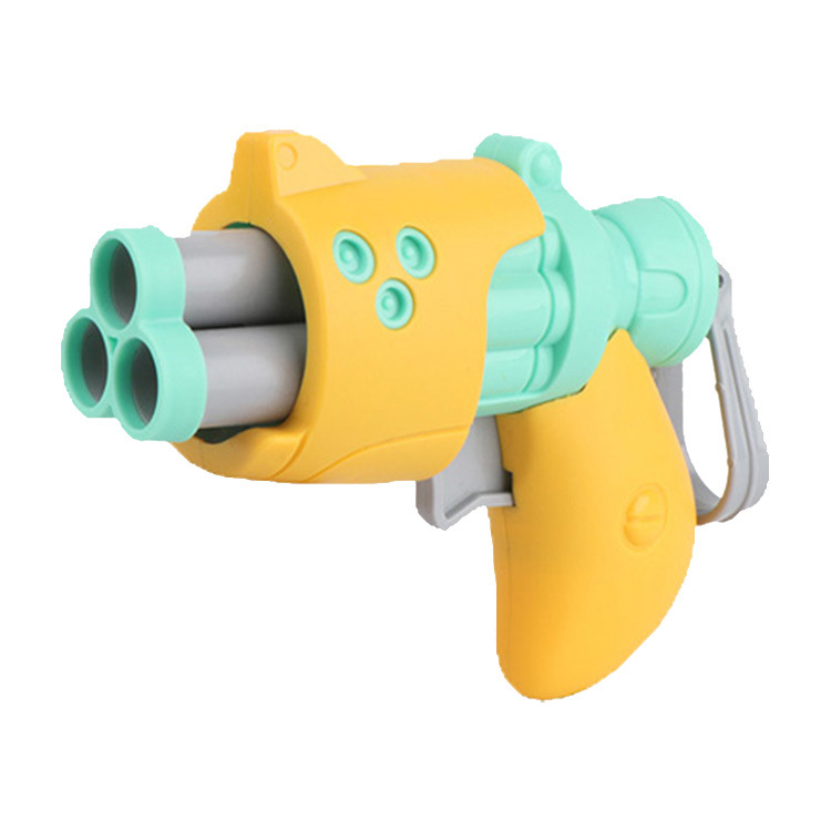 The popular soft bullet gun is a children's toy with cartoon mini guns. It can fire sponge suction cups and is a soft bullet toy gun Item Picture