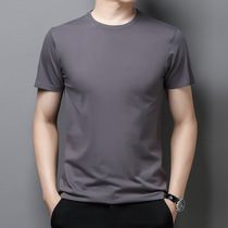 Short sleeve T-shirt male 202 summer new Xinjiang long cotton round collar pure white bottom shirt large size half sleeve