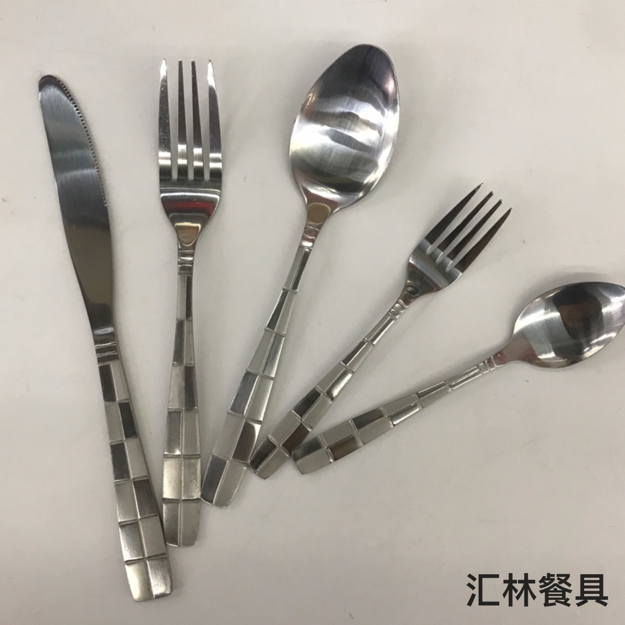 410 Stainless steel western tableware small head Sandblasting Series D table knife, fork, spoon, tea fork, spoon