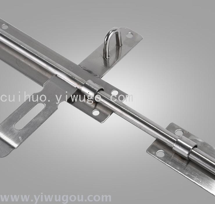 Supplying 8-inch stainless steel latch door bolts that are exposed, padlock, sandblasted and durable Item Picture
