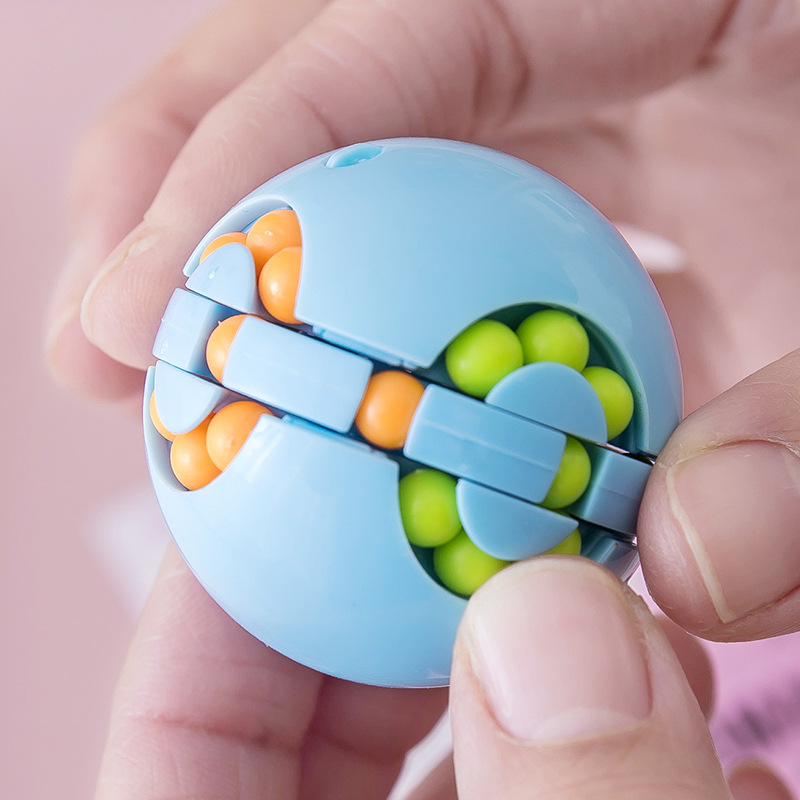 Children's round hamburger, magic bean, Rubik's Cube toy, parent-child educational game, intelligence development, Rubik's Cube, small gift for kindergarten details Picture