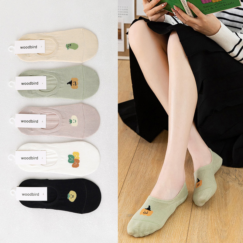 2021新款日系卡通浅口棉袜女春夏水果图案防滑船袜可爱ins风批发 其他分类