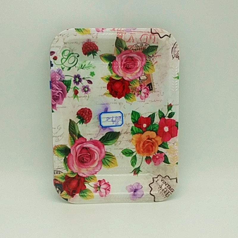 Sunshine Department Store plastic fruit plate, printed nut inventory, heart plate, rectangular printed plate Specification image