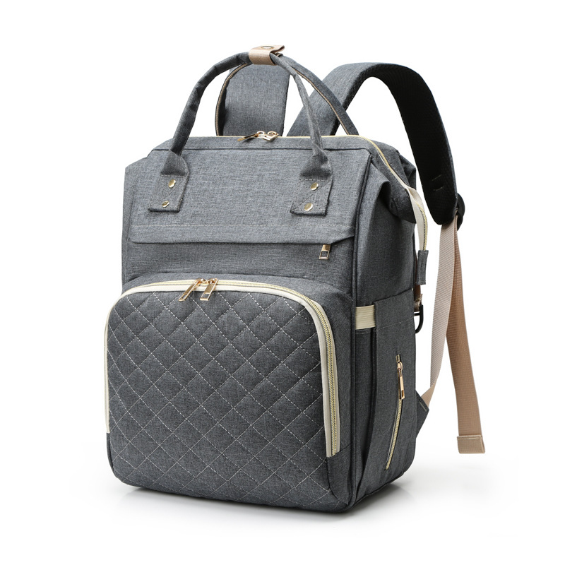 Mummy Bag, multi-functional new baby bottle diaper, mother baby backpack, large-capacity charging, double-shoulder mother and baby bag, waterproof