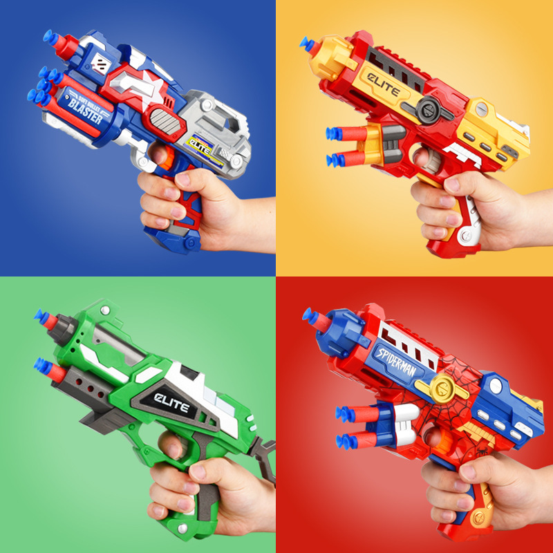 Children's soft bullet gun toy gun launcher, manual safety suction cup, shooting soft bullets, Amazon full figure