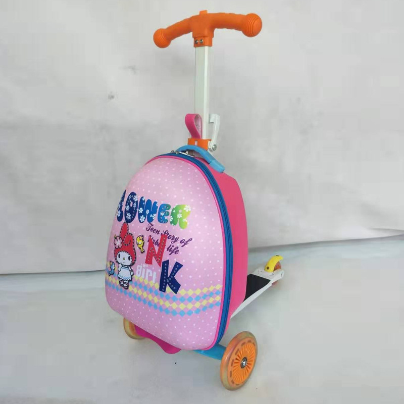 【 Luggage Scooters 】 Skateboard suitcases, scooters, luggage scooters, travel trolley cases, students Specification drawing