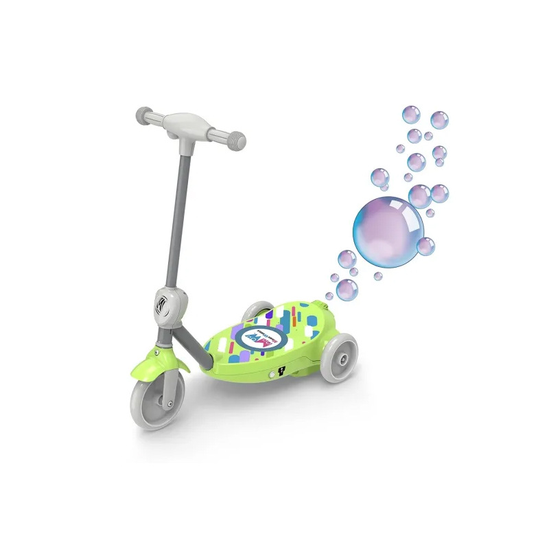 Three-wheeled children's bubble kicking scooters, bubble toys, electric scooters for boys and girls with seats available for customized wholesale full figure