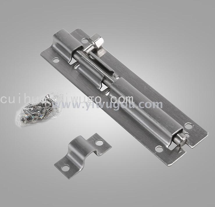 Supplying stainless steel door and window hardware accessories, small square latch, home decoration anti-theft door bolt, small square latch 4-inch Item Picture