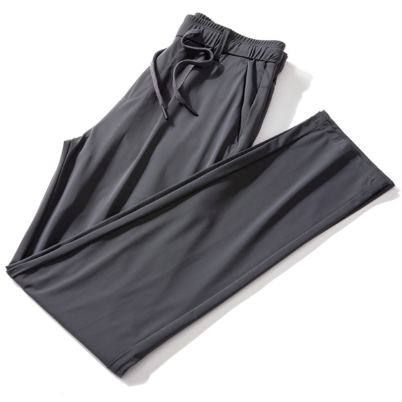 202 Spring new men's casual pants Pant pant men's pure color lace-up pants for a generation