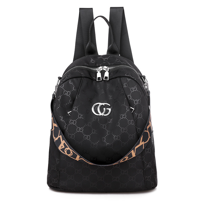 Korean style versatile and trendy women's bag 2021 New Oxford fabric backpack with large capacity, fresh travel student schoolbag details Picture