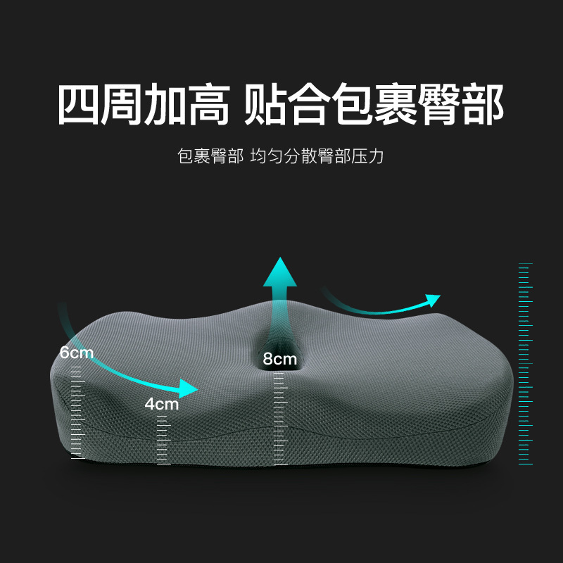 Slow rebound memory foam buttock cushion, sofa cushion, seat cushion, office student breathable buttock seat cushion, chair cushion