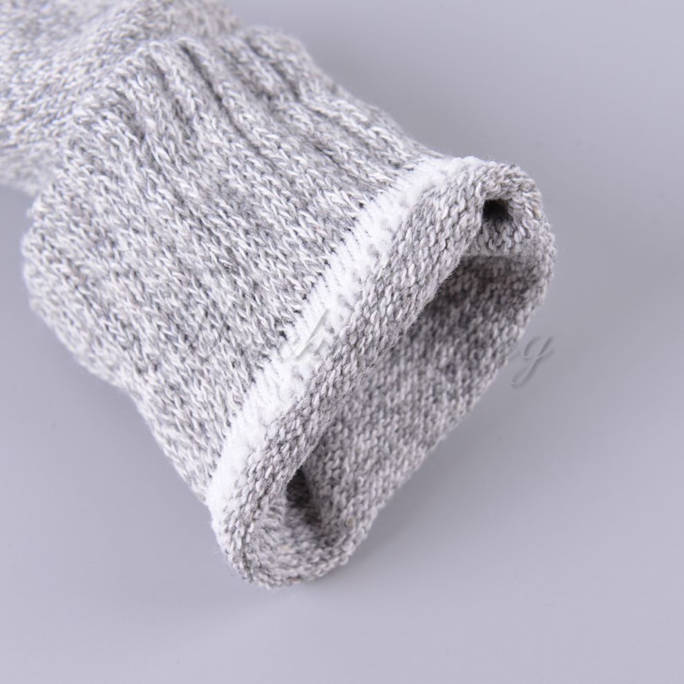 Five colors of men's ribbed rabbit wool socks available for autumn and winter warmth, thickened striped loop men's socks Item Picture