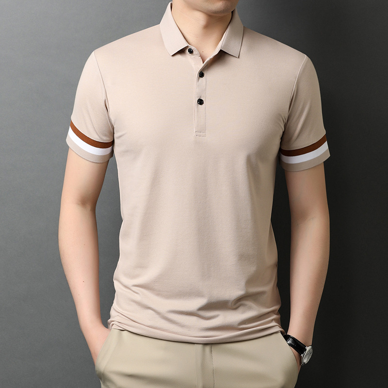 Lapel short sleeve T-shirt for men Fashion brand Summer 202 New PLO shirt dad half sleeve T-shirt for men