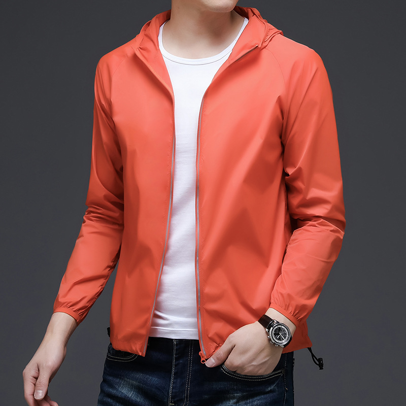 202 Fit physique spot side seam pocket youth regular casual hooded grey zipper blazer
