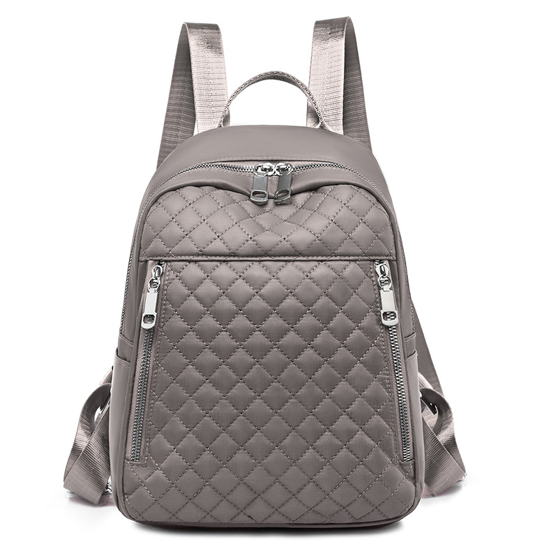 Ladies' Oxford cloth backpack, fashionable embroidered thread diamond pattern casual travel small backpack, new cross-border shopping backpack Item Picture