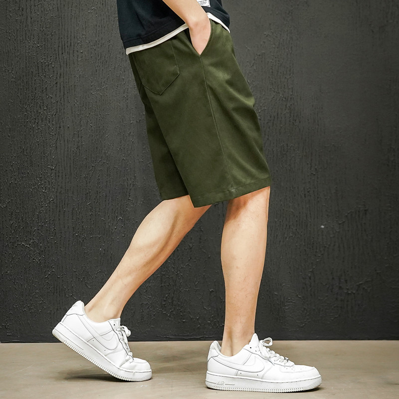 Summer 2021 new collection: Simple and casual men's capri cotton straight-leg shorts