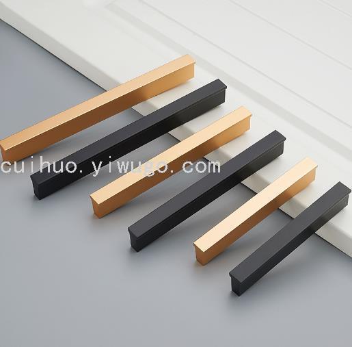 One-piece handle, long handle, two-color space aluminum alloy handle, drawer, wardrobe, cabinet, door handle Application Scenario
