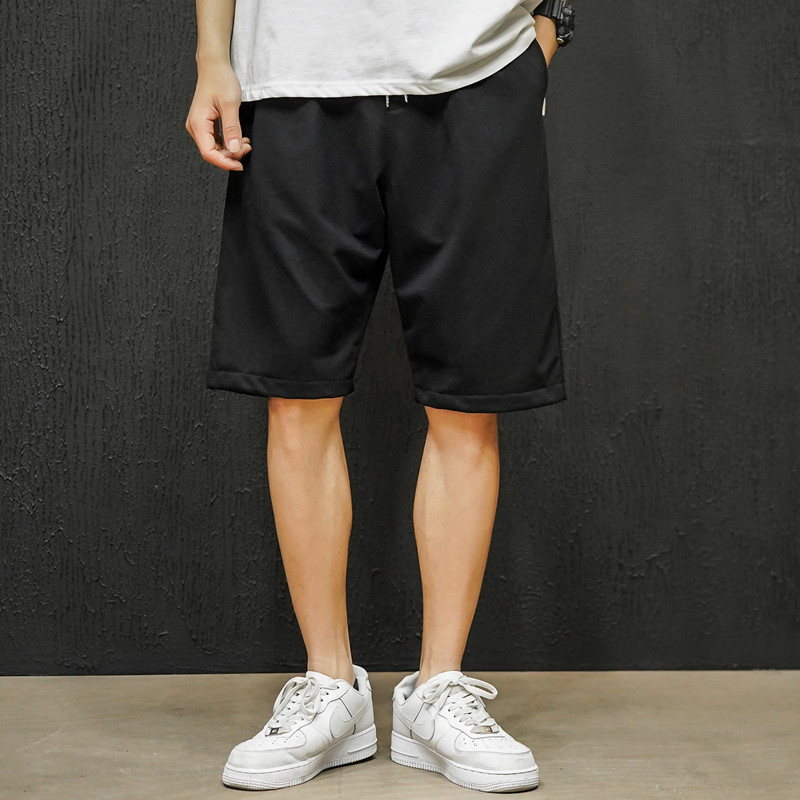 2021 Summer new collection of men's casual, simple, solid color, large-sized loose sports shorts details Picture
