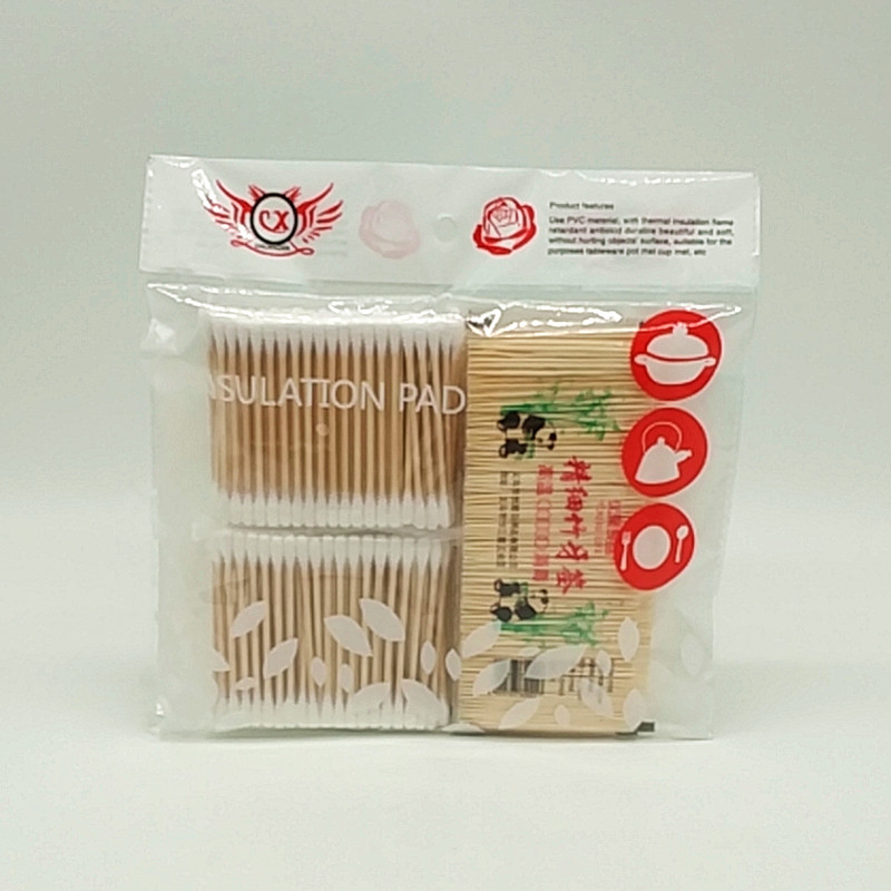 Sunshine Department Store bagged bamboo double-headed toothpicks bagged double-headed cotton swabs Sanitary cotton swabs Application Scenario