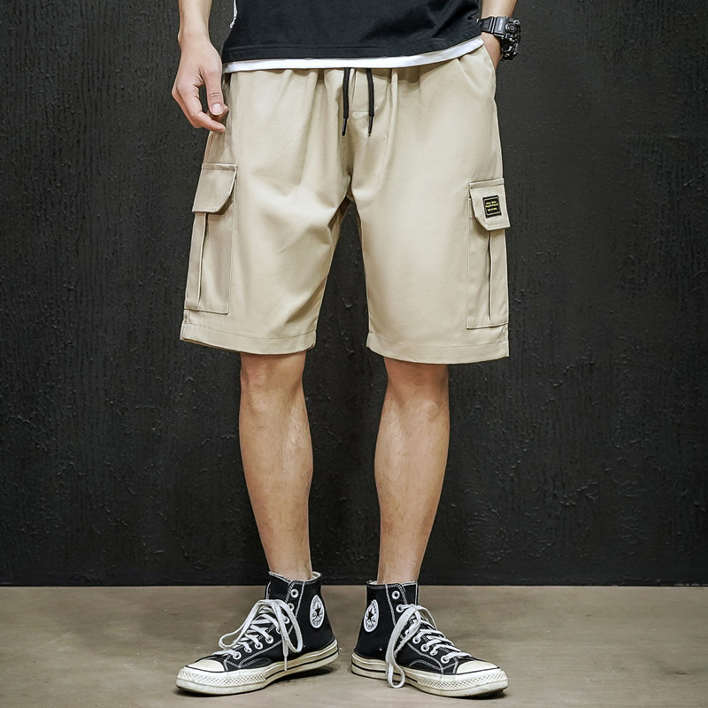 Summer 2021 new collection: Multi-pocket workwear shorts, men's capri shorts, casual, loose, large-sized men's shorts details Picture