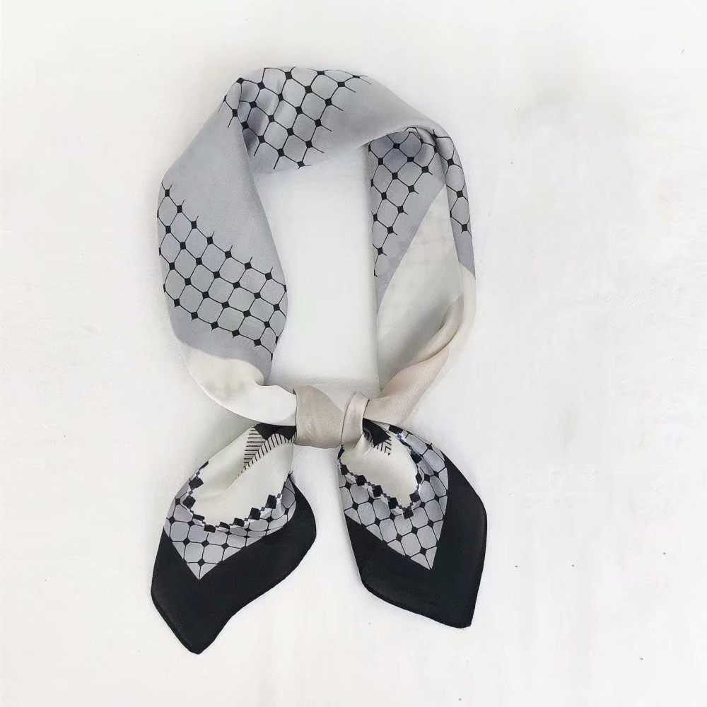 Faux silk 70*70, silk-like silk scarf, square scarf, bag towel, hair band, simple dot, can be used for hair replacement