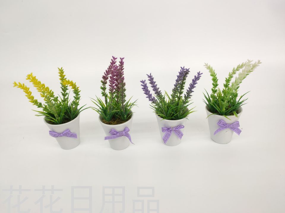 Simulation flower false flower ceramic horn basin wheat head bonsai decoration living room table and so on thumbnail