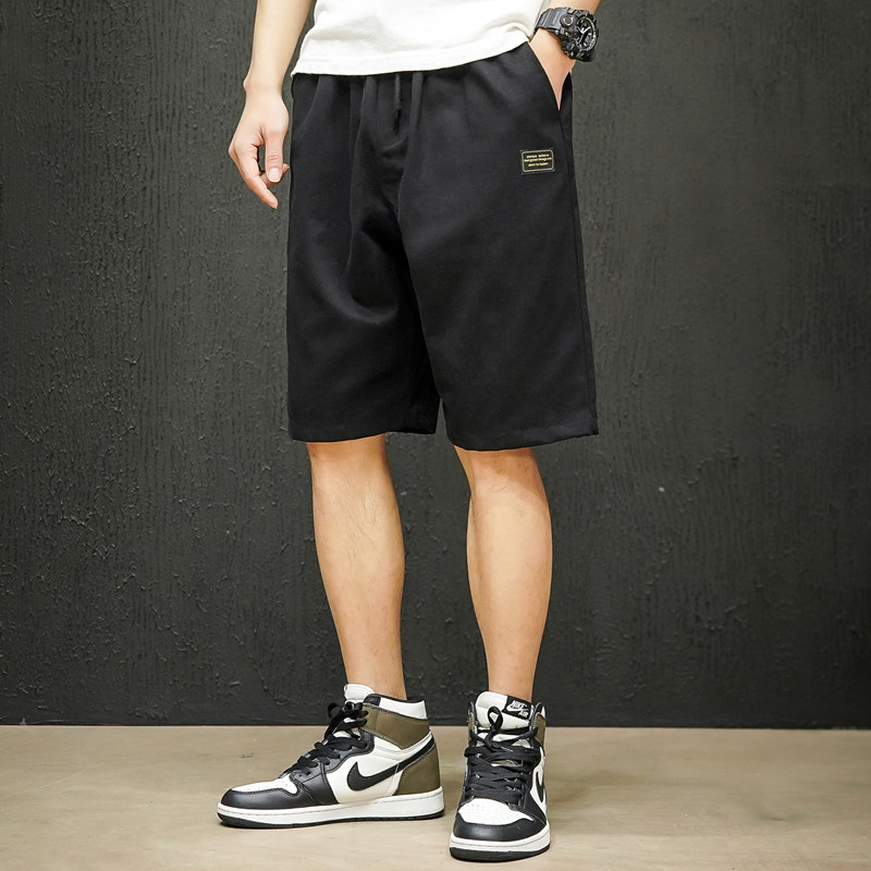 Summer 2021 new collection: Simple and casual men's capri cotton straight-leg shorts Specification image