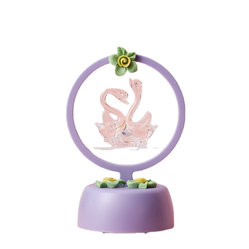 The new lighting fixtures and fill lights of the ins girls' heart are creative birthday gifts. The dormitory room is decorated with double swan star lights Item Picture