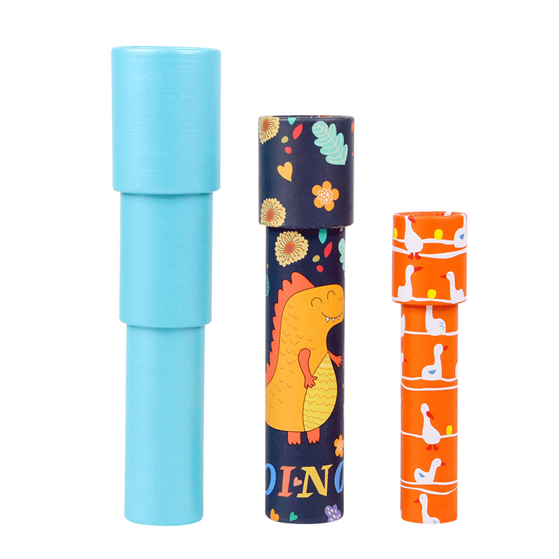 Customized variable-sized children's kaleidoscope, educational wooden rotating kaleidoscope, street stall cartoon toys, kindergarten Item Picture