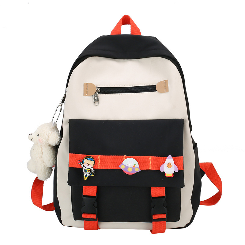 Versión coreana 2020 nuevo estilo crash color mochila de moda bolsa de viaje de gran capacidad fresco dulce nylon mochila de estudiante Item Picture