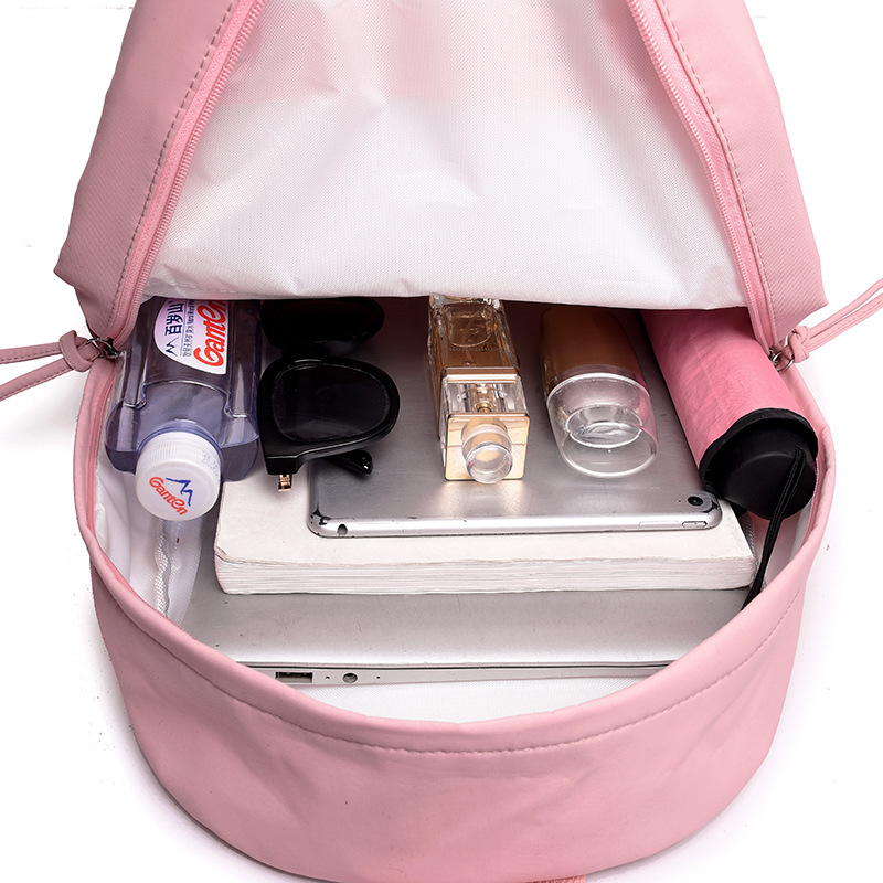 Macaron mochila mujer 2019 moda pequeña fresco resistente al agua oxford bolsa de gran capacidad portátil simple bolsa de viaje Item Picture