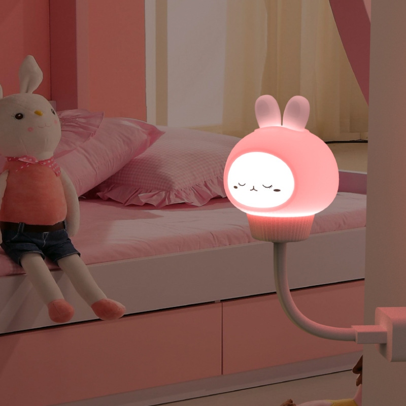 USB sleep companion night light, milk feeding light, LED atmosphere romantic light, flexible bear rabbit cartoon shape night light Specification drawing