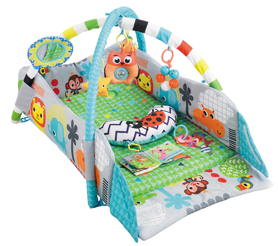 Multifunctional baby crawl pad four fence play pad baby playground ball floor pad fun pillow sleeping pad book thumbnail